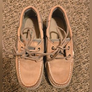 Sperry Topsider Loafer Boys Size 1 Leather Boat Shoes